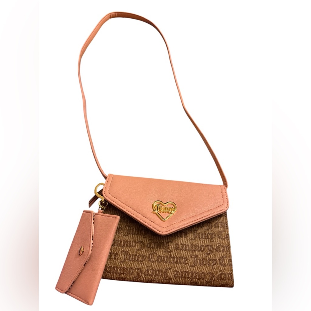 Juicy Couture Pink and Brown Crossbody Bag